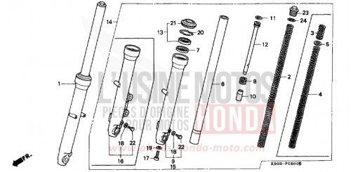 GABEL, VORNE CB250R de 1994